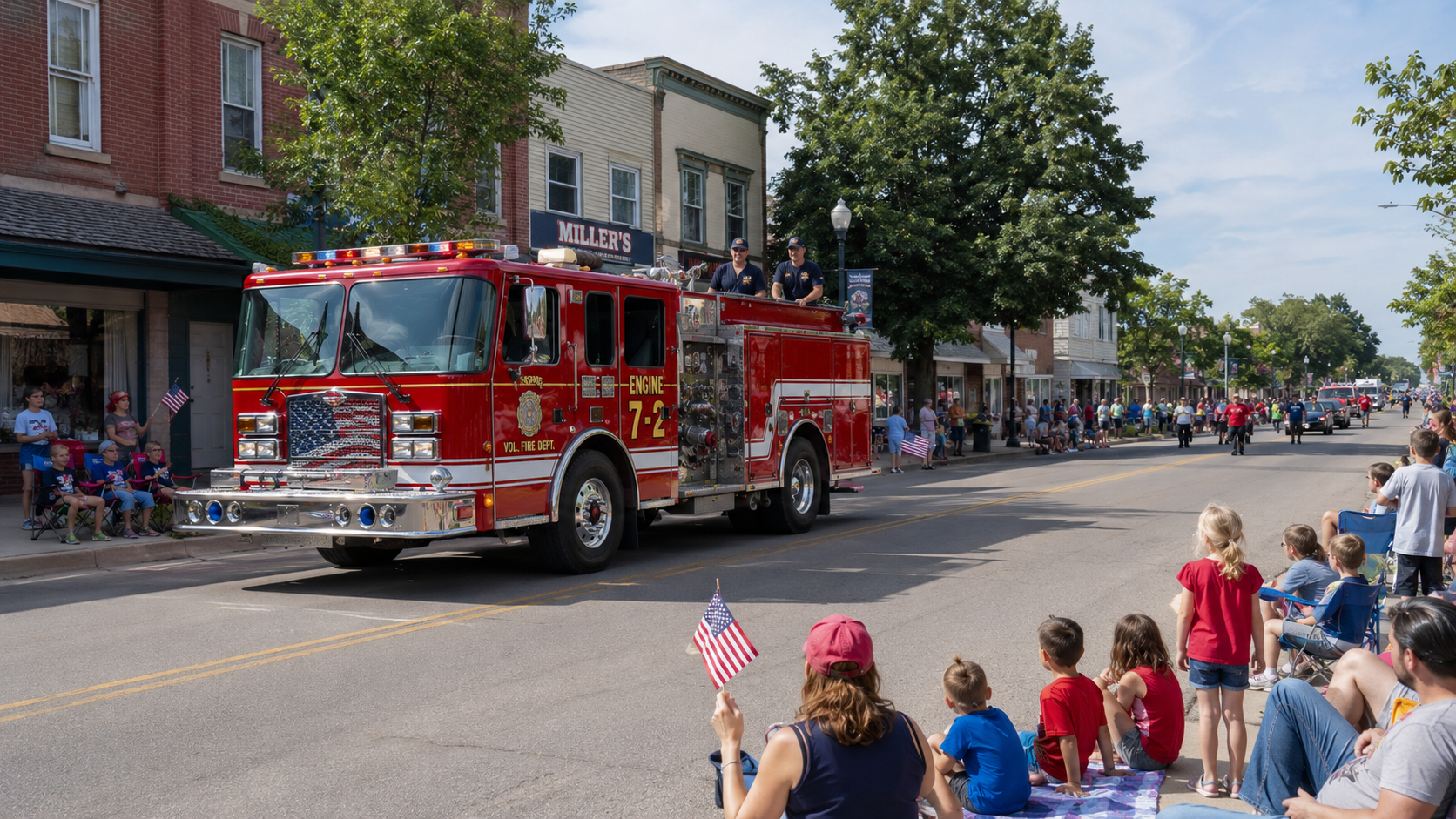 Engine 7-2 in the Townsville community parade
